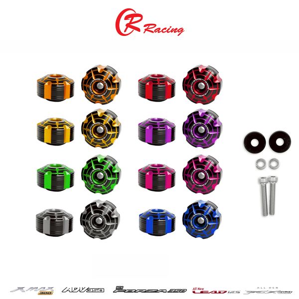 ปลายแฮนด์ CNC Dual ANODIZED ใส่ได้ทั่วไป V3 LEAD / Giorno+ / X-MAX / FORZA-350 / ADV-350 / PCX-160 CR RACING