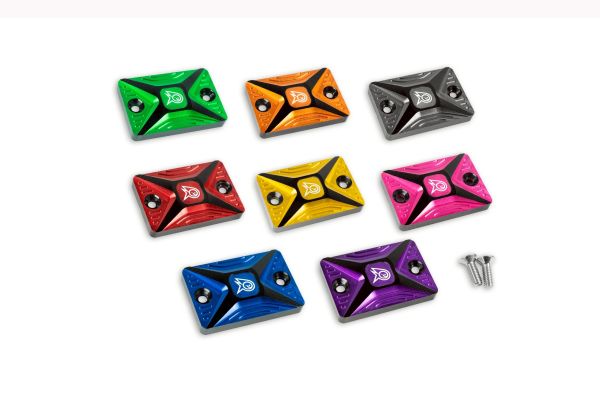 ฝาปิดน้ำมันดิสเบรค CNC Duo Anodize สำหรับปั๊มเดิม NISSIN ทรงเหลี่ยม V2 PIRANHA