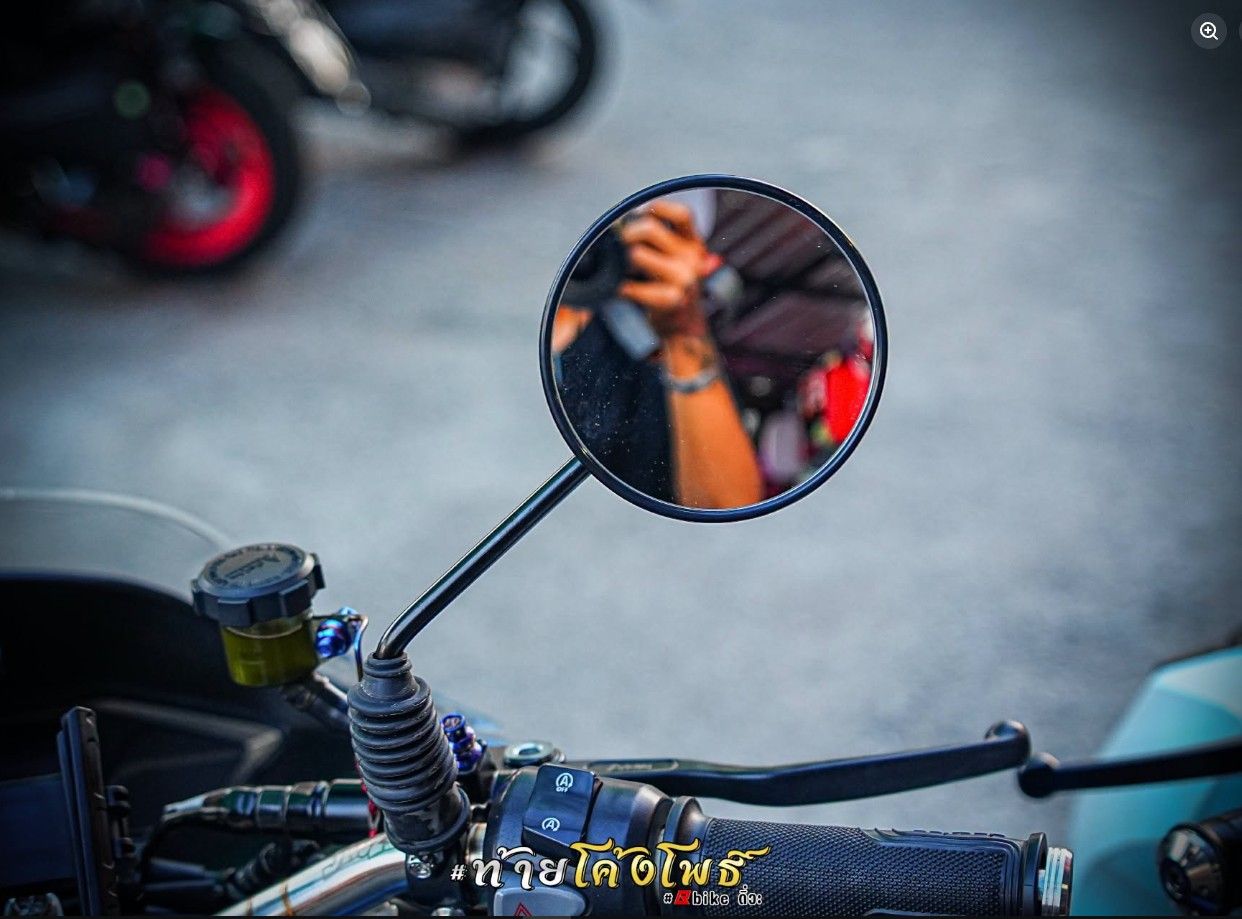 กระจกแต่งทรงกลม 🧐 Seven Speed (นาโป) ของมาแล้วน้าา ตัวกระจกเลนส์ชัด ไม่ซูม