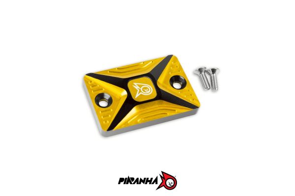 ฝาปิดน้ำมันดิสเบรค CNC Duo Anodize สำหรับปั๊มเดิม NISSIN ทรงเหลี่ยม V2 PIRANHA