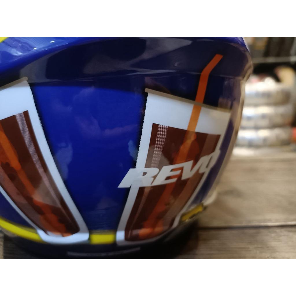 1.หมวกกันน็อค เต็มใบ เปิดคางได้ RIDER REVO รุ่น YHUPA COLA ลายโค้ก