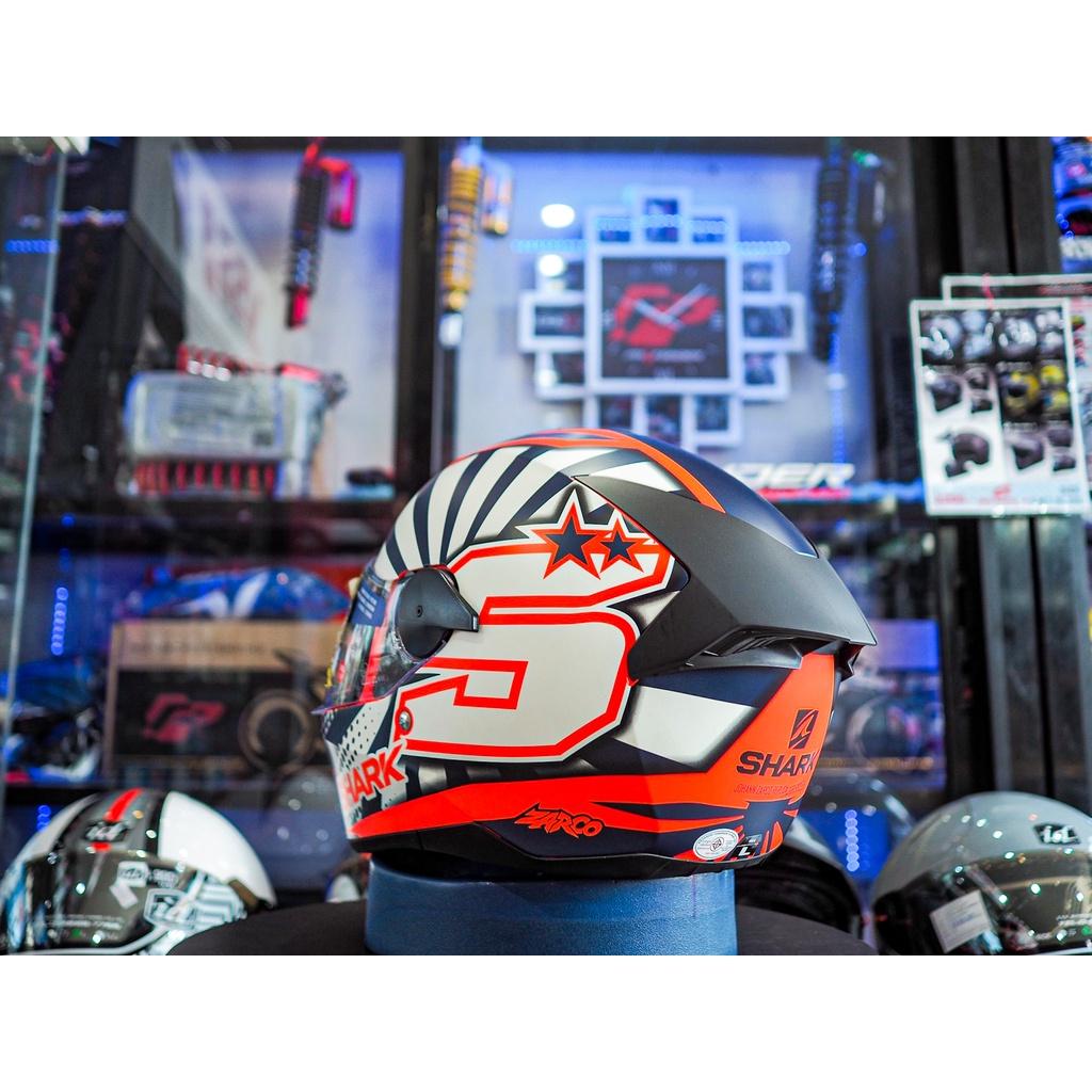หมวกกันน็อค SHARK D-SKWAL2 ZARCO 2019 MAT  ORANGE WHITE BLUE *สอบถามก่อนซือ