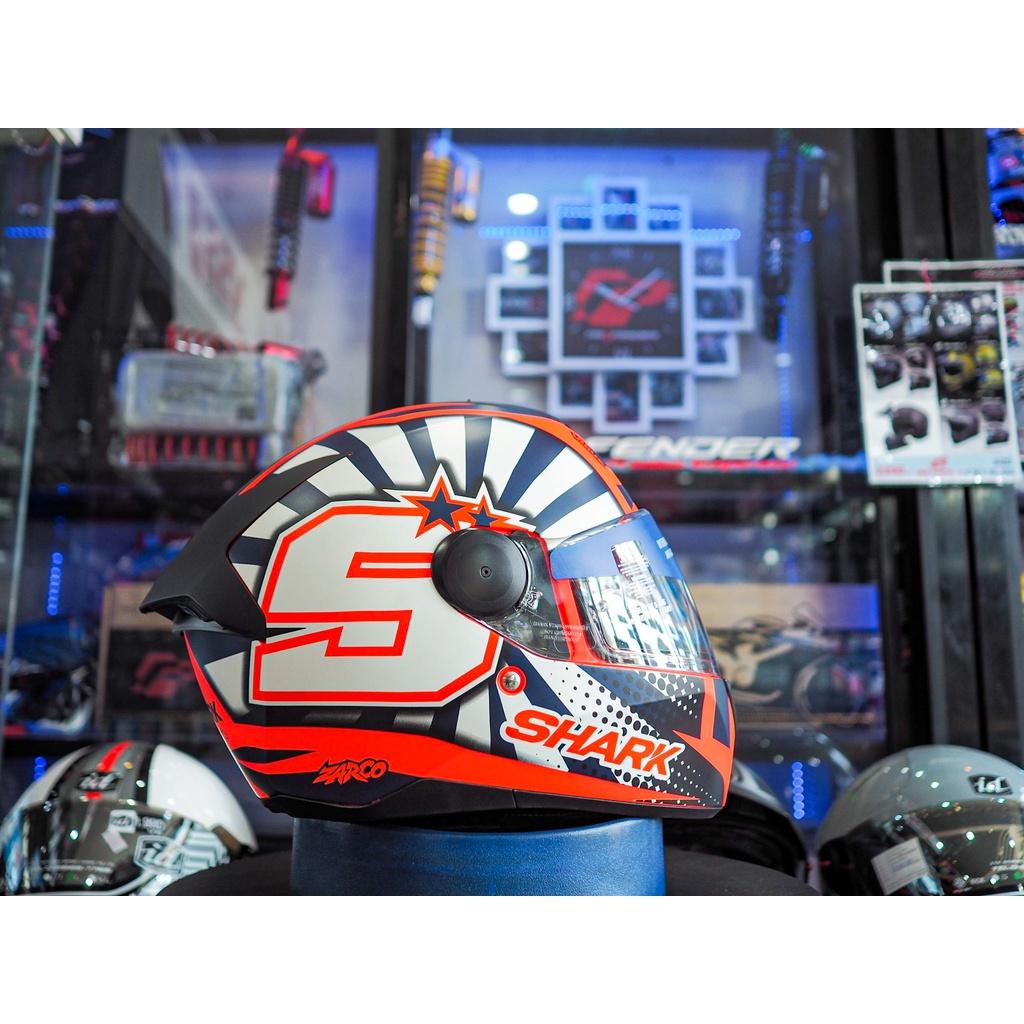 หมวกกันน็อค SHARK D-SKWAL2 ZARCO 2019 MAT  ORANGE WHITE BLUE *สอบถามก่อนซือ