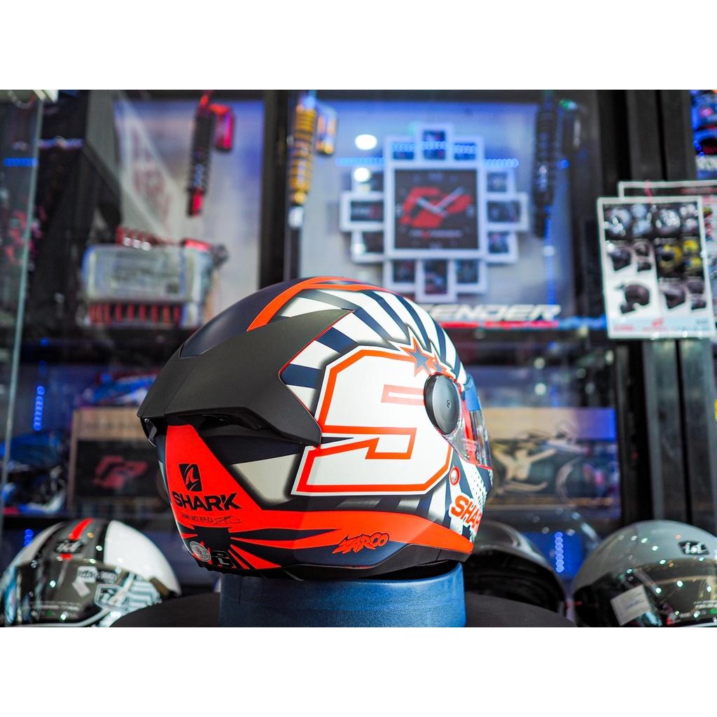 หมวกกันน็อค SHARK D-SKWAL2 ZARCO 2019 MAT  ORANGE WHITE BLUE *สอบถามก่อนซือ