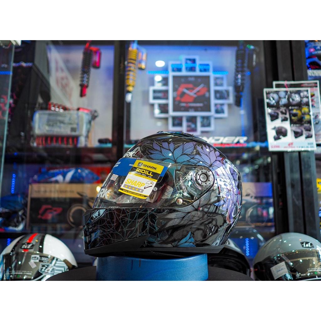 หมวกกันน็อค SHARK RIDILL 1.2 NELUM BLACK GLITTER *สอบถามก่อนซือ