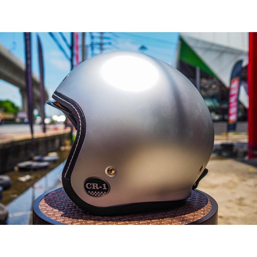 NEW2022 หมวกกันน็อค ครึ่งใบ ทรงวินเทจ ID รุ่นCR-1 มีแว่น CUSTOM / CAFE RACER / PRIMO