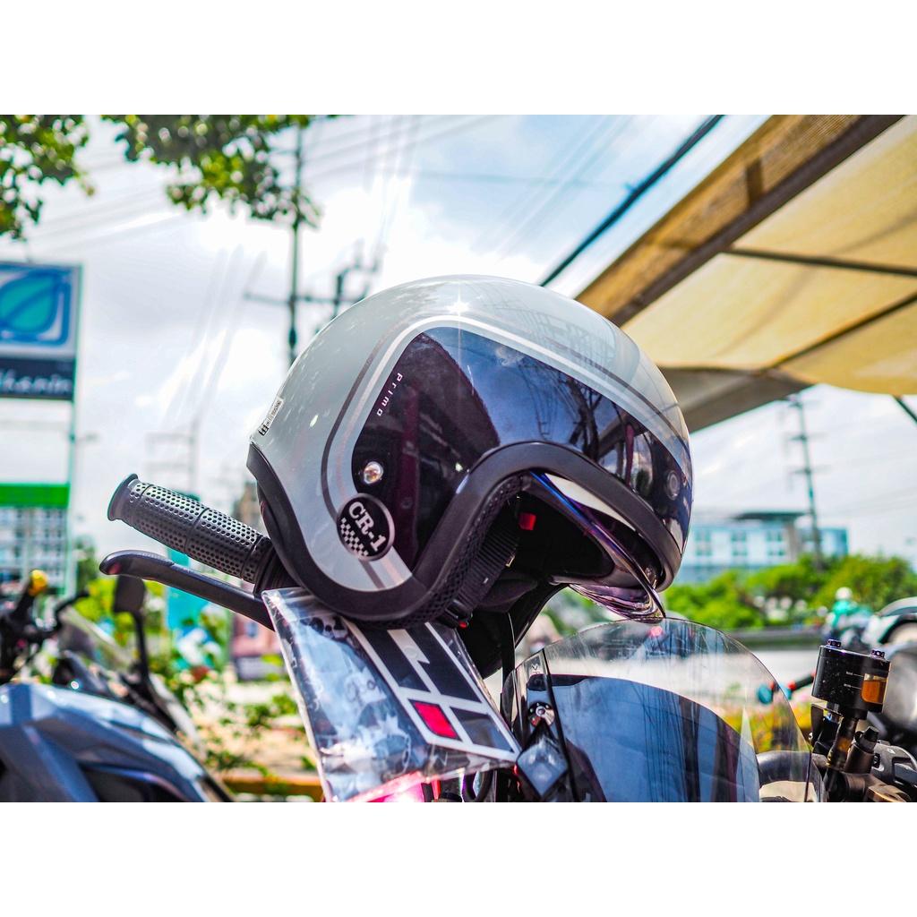 NEW2022 หมวกกันน็อค ครึ่งใบ ทรงวินเทจ ID รุ่นCR-1 มีแว่น CUSTOM / CAFE RACER / PRIMO