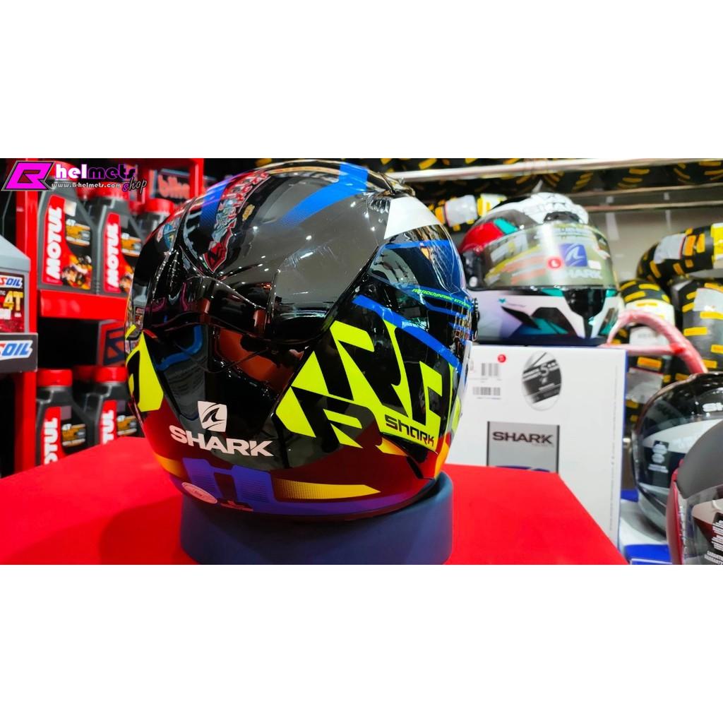 หมวกกันน็อค Shark Race R Pro Aspy Black/Blue/Yellow KBY  2021 *สอบถามก่อนซื้อ