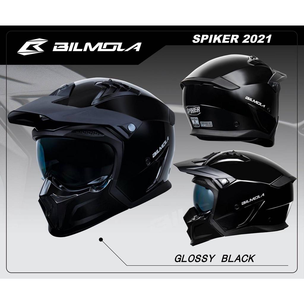 หมวกกันน็อค BILMOLA SPIKER 2021🎉 ✅ทรงCUSTOM คางถอดได้ •มีไซส์ XS / S / M / L / XL /2XL •มีแว่นกันแดดด้านใน