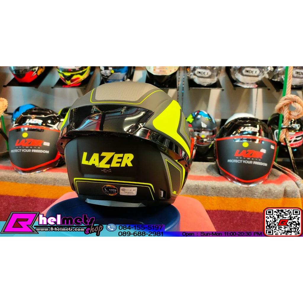 #หมวกกันน็อค Lazer Tango-SR Black-Yellow Fluo-Grey-Matt (Spoiler) สินค้าบางใบ อาจจะมีตำหนิเล็กน้อย เพราะเป็นสินค้าลดราคา