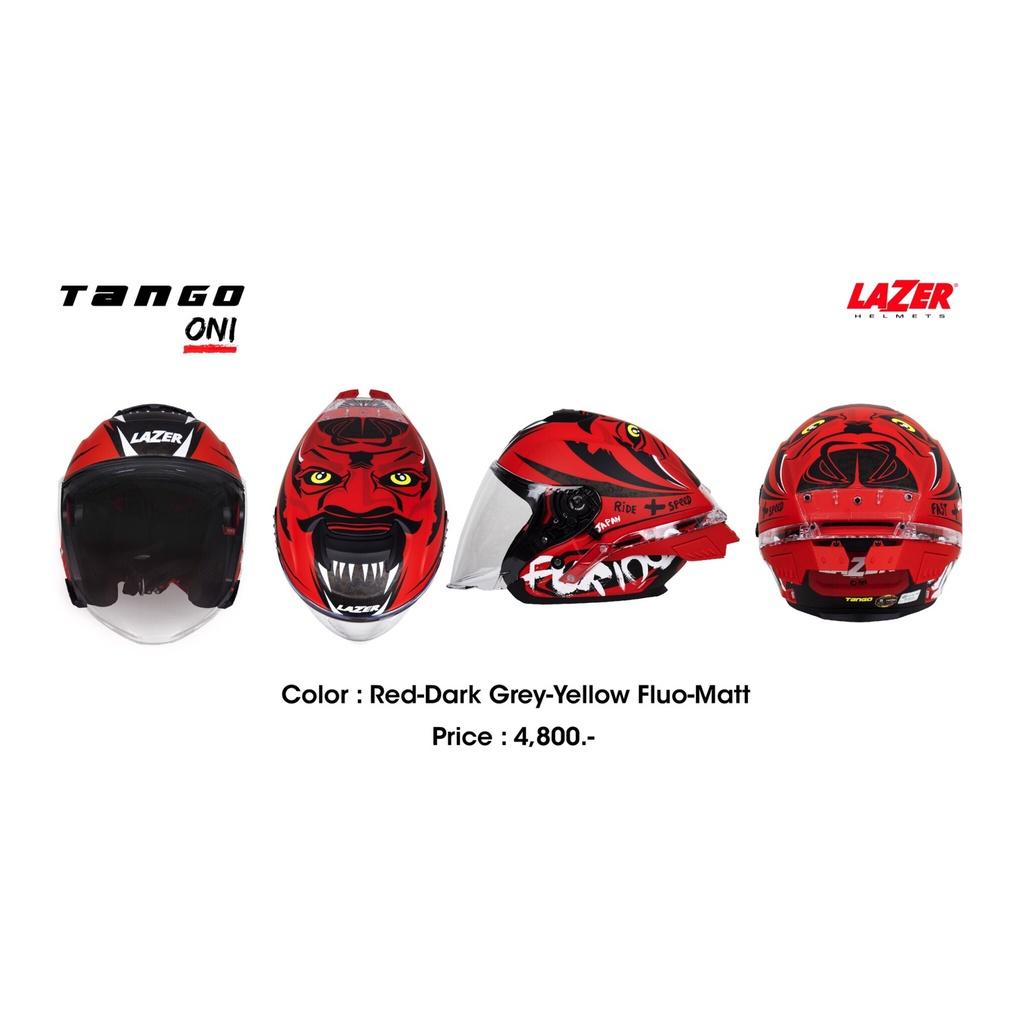#หมวกกันน็อคครึ่งใบ Lazer Tango Black-Red-Grey-Matt (Spoiler แถม)สินค้าบางใบ อาจจะมีตำหนิเล็กน้อย เพราะเป็นสินค้าลดราคา
