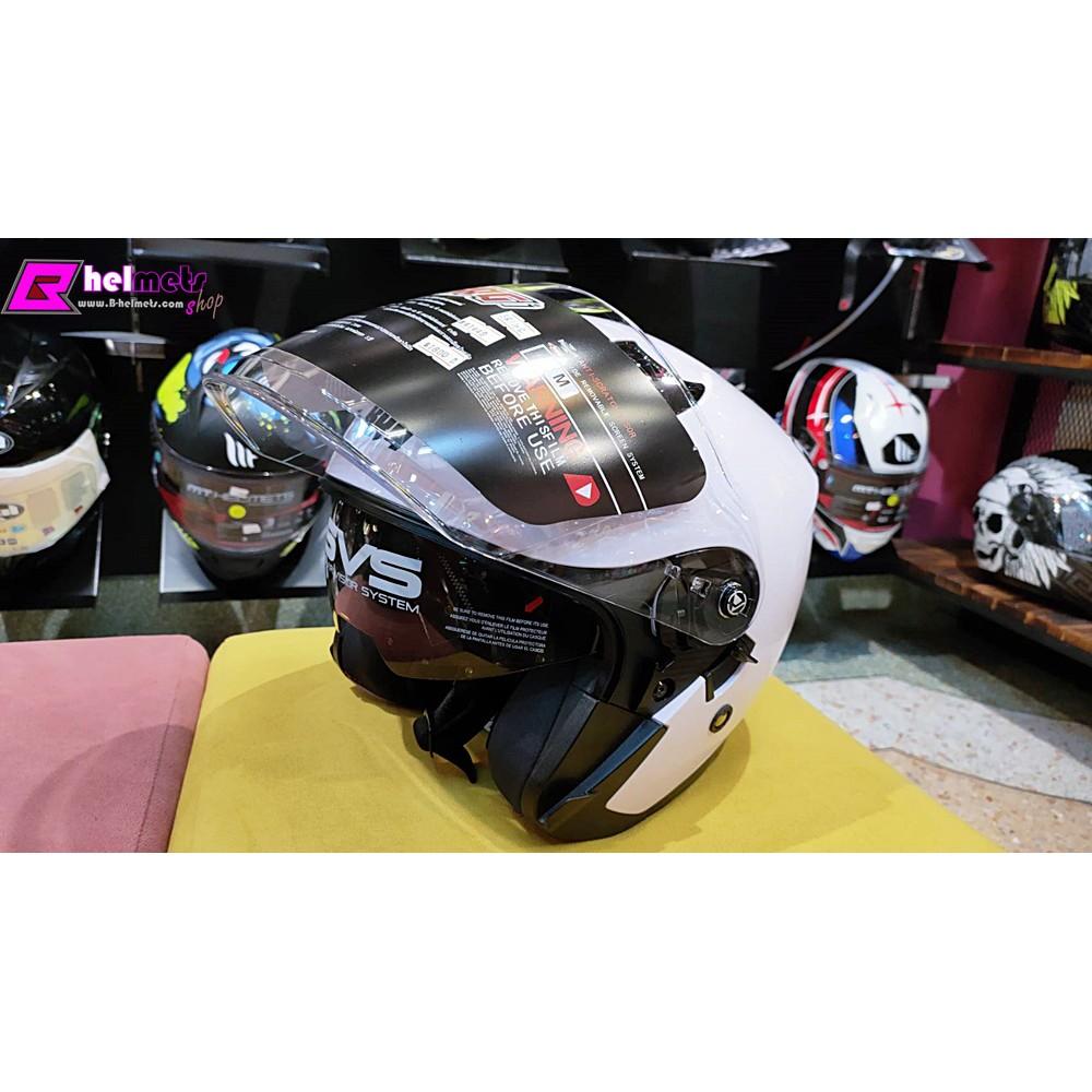 40.หมวกกันน็อค ครึ่งใบ BRG HELMETS BR-20 SOLID (สีขาว-เงา)