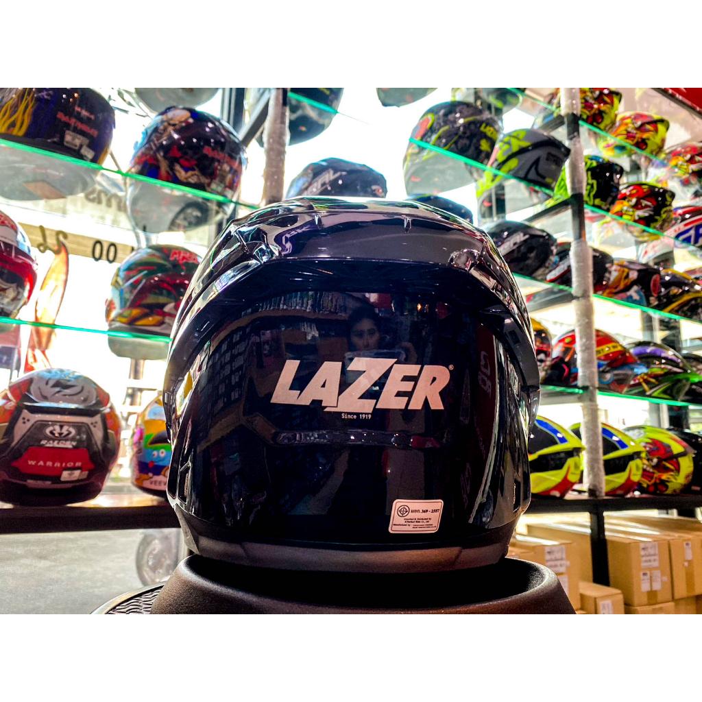 31.หมวกกันน็อค เต็มใบ LAZER RAFALE-S - สีพื้น Black-ดำเงา