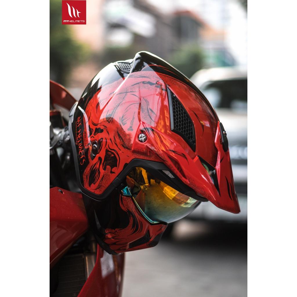 #หมวกกันน็อค MT Streetfighter Sv Darkness Gloss Red (สอบถามก่อนสั่งซื้อ)