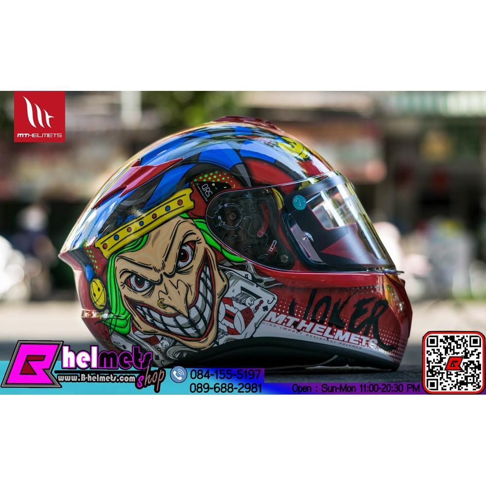 ##หมวกกันน็อค MT TARGO JOKER - GLOSS RED เงา*