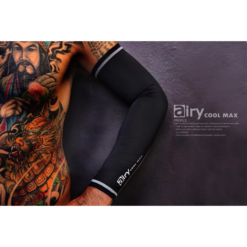 10 ปลอกแขน Airy arm sleeve M6 L6 สีดำ