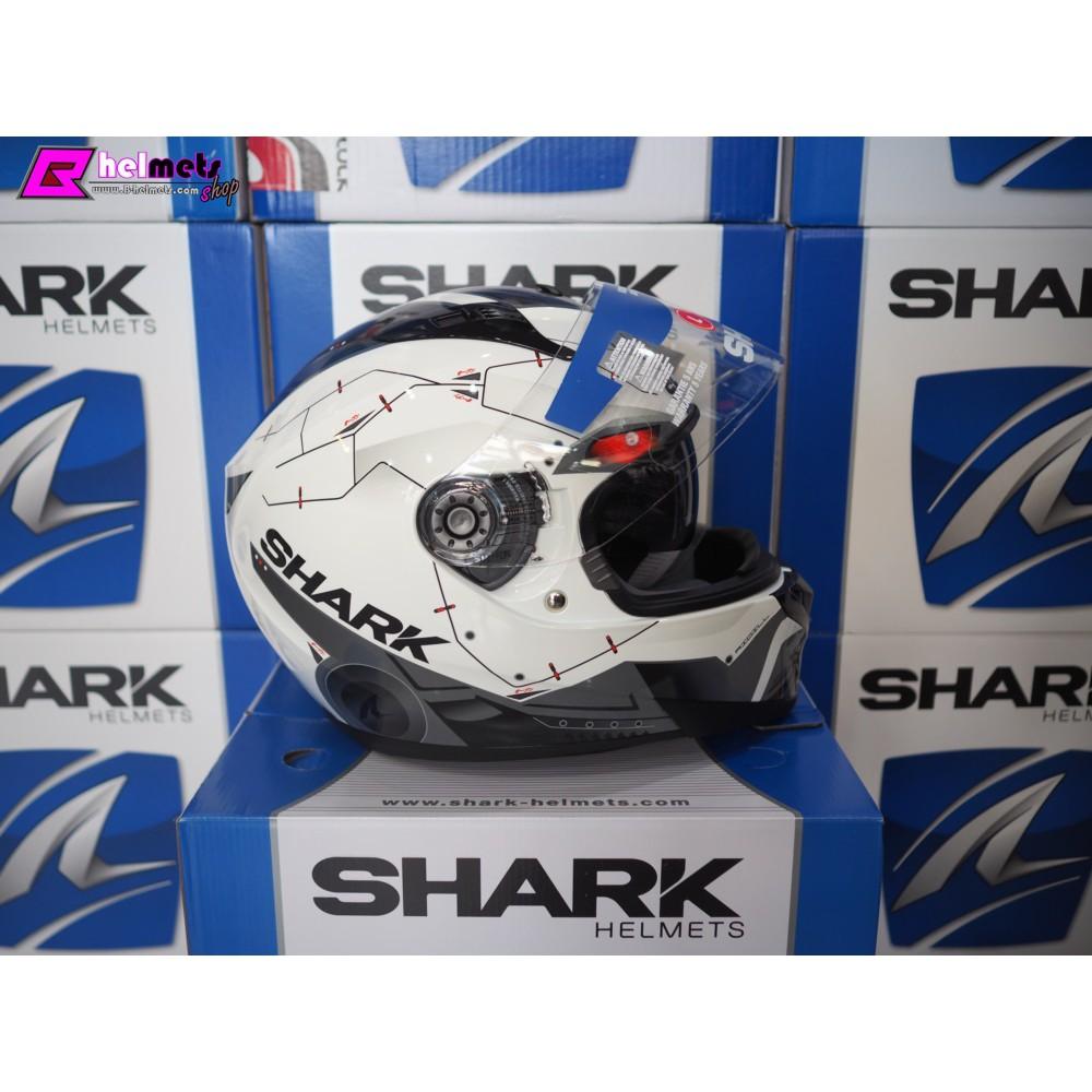 หมวกกันน็อค SHARK Ridill Mecca (WKR) ขาวเงา *สอบถามก่อนซือ