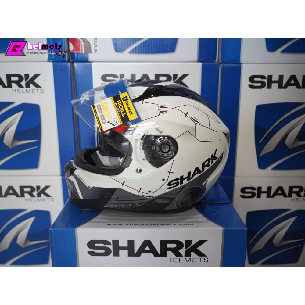 หมวกกันน็อค SHARK Ridill Mecca (WKR) ขาวเงา *สอบถามก่อนซือ