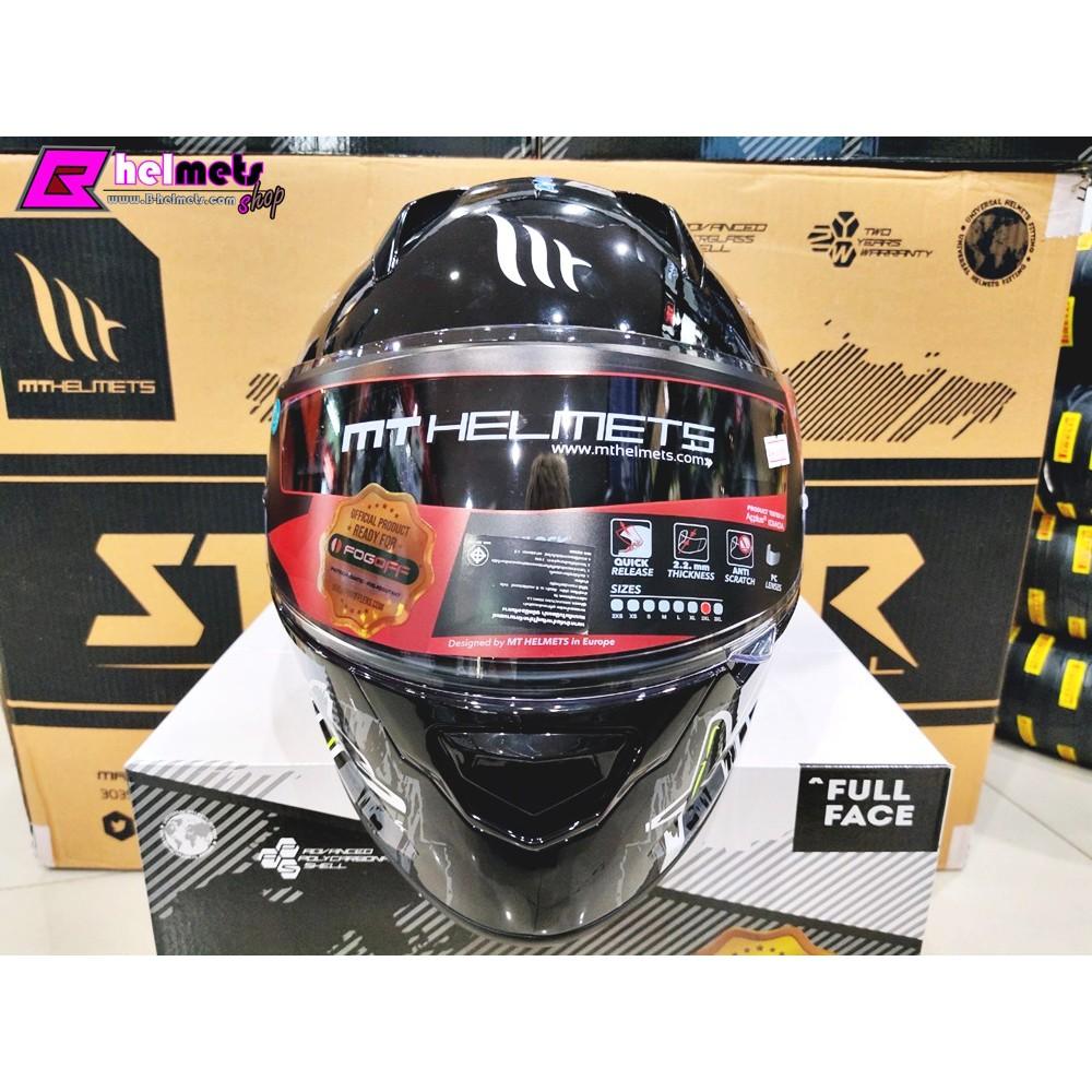 #หมวกกันน็อค MT STINGER DANGER GLOSS BLUE New!! [เงา]