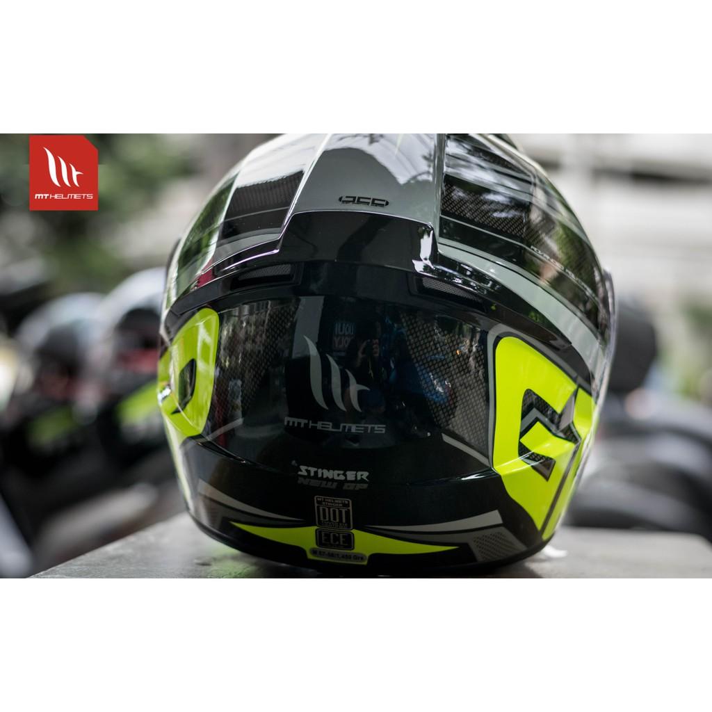 #หมวกกันน็อค MT STINGER NEW GP "1แถม1 ฟรี Lube71 ถึงสิ้นเดือนต.ค 63 "- BLACK FLUOR YELLOW*