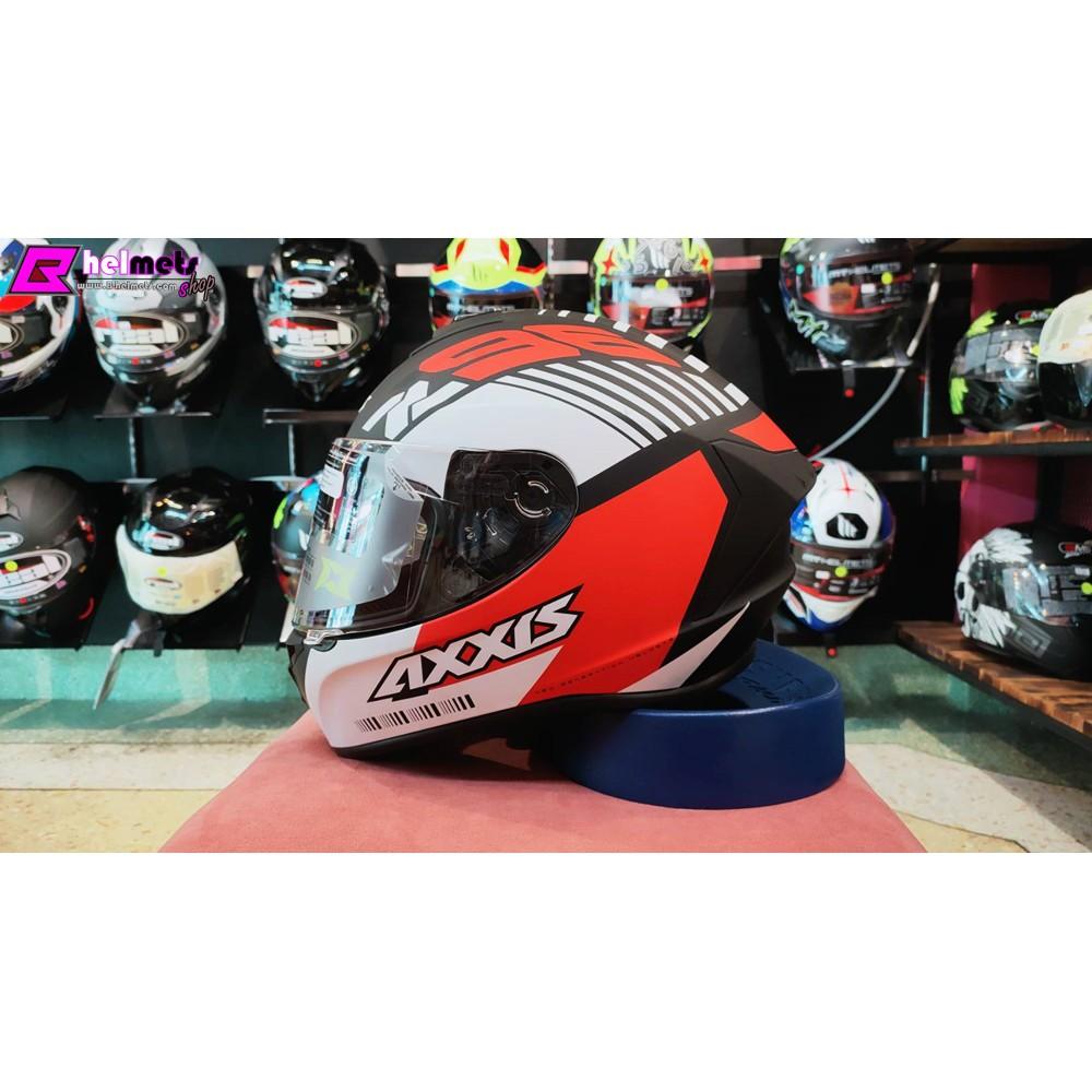 25.หมวกกันน็อค เต็มใบ Axxis รุ่น Draken 296 matt Red มีสินค้าพร้อมส่ง