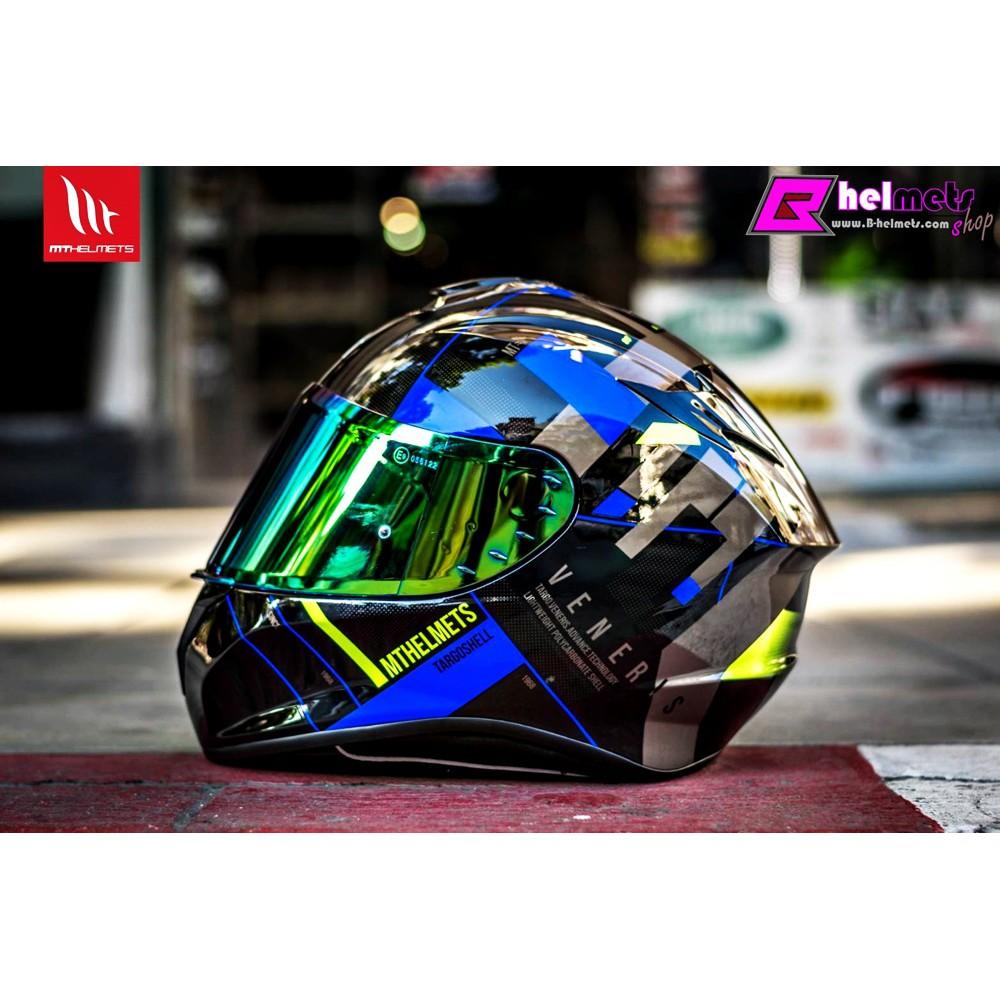 L#ชิวหมวกปรอทรุ่ง  MT Visor Iridium V-12 for Mugello - Thunder - Thunder 3 SV - Revenge - Blade