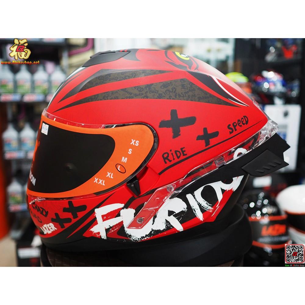 30.หมวกกันน็อค เต็มใบ LAZER RAFALE-SR- ONI Red-Dark Grey-Yellow Fluo-Matt "แถมสปอยเลอร์"สินค้าบางใบ อาจจะมีตำหนิเล็กน้อย