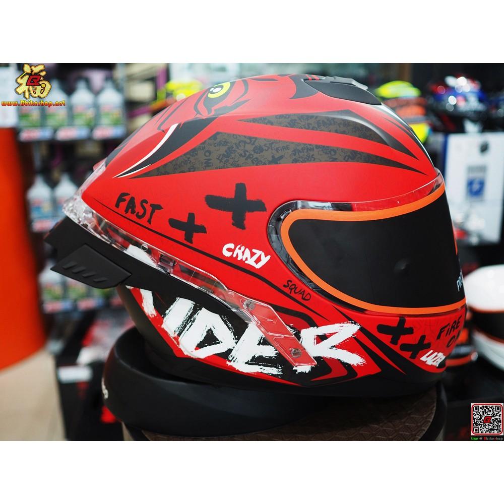 30.หมวกกันน็อค เต็มใบ LAZER RAFALE-SR- ONI Red-Dark Grey-Yellow Fluo-Matt "แถมสปอยเลอร์"สินค้าบางใบ อาจจะมีตำหนิเล็กน้อย