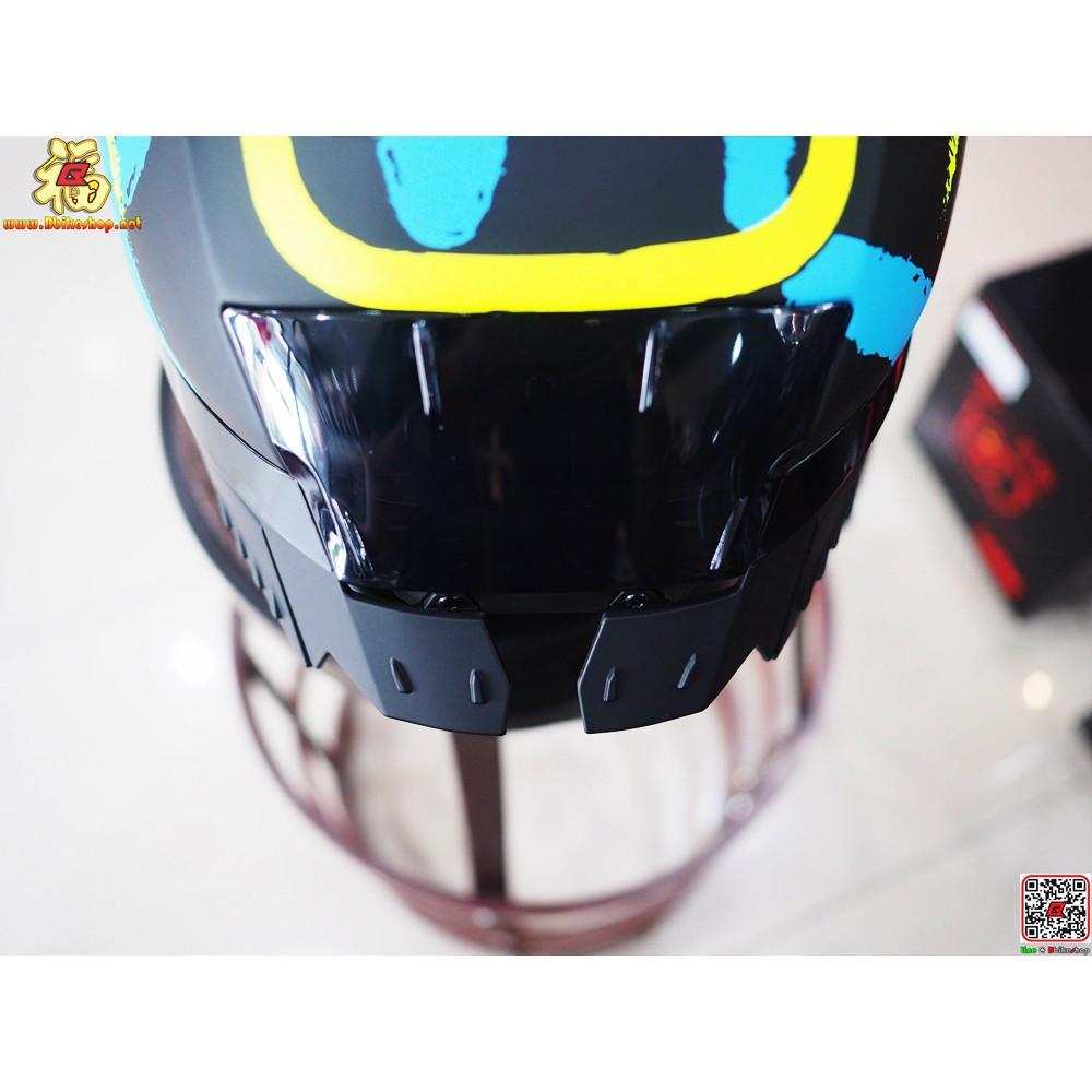 31.หมวกกันน็อค เต็มใบ LAZER RAFALE-S - STREET Black-Blue-Yellow Fluo-Matt "แถมสปอยเลอร์"