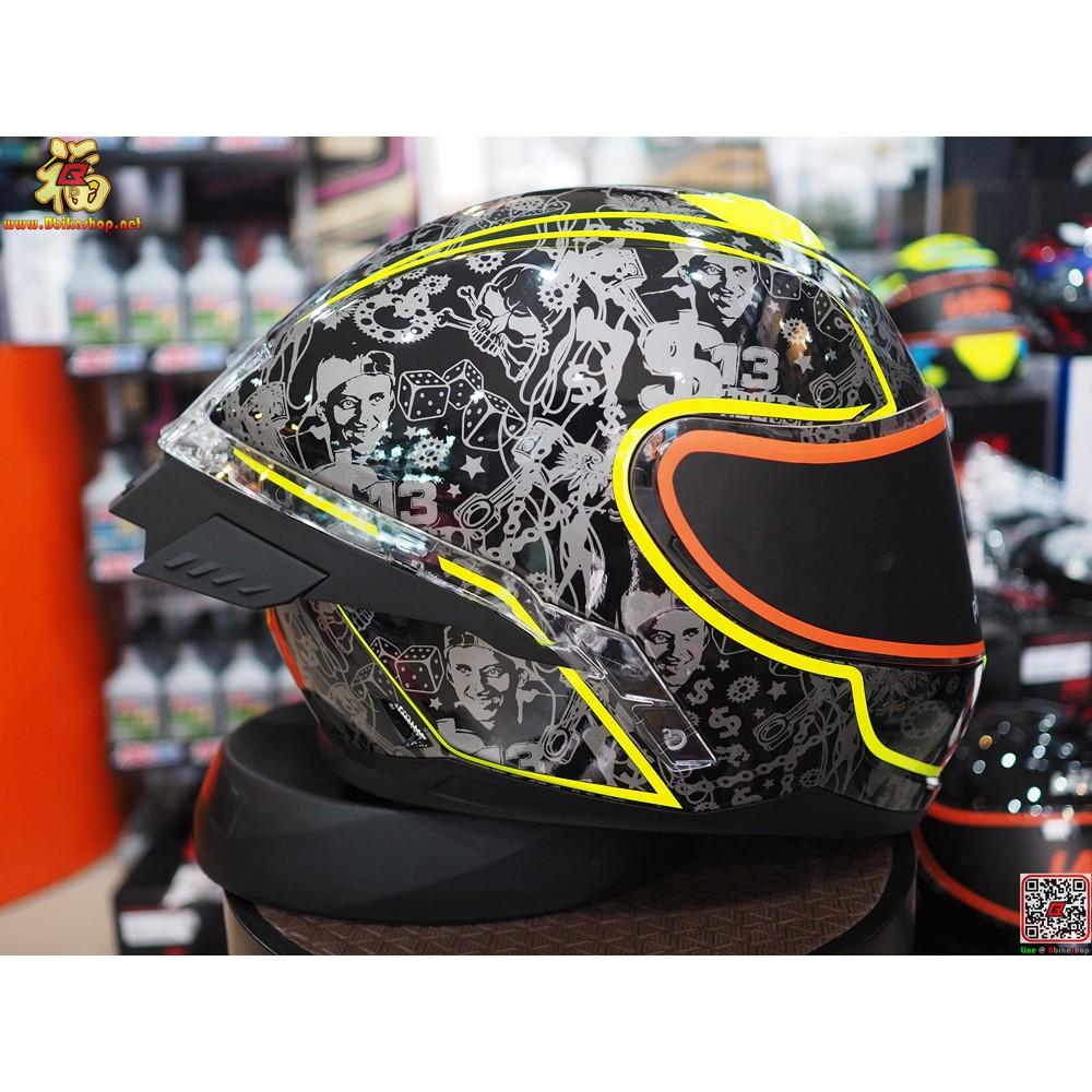 31.หมวกกันน็อค เต็มใบ LAZER RAFALE-SR-$13 Original Black-Dark Grey-Yellow Fluo "แถมสปอยเลอร์"