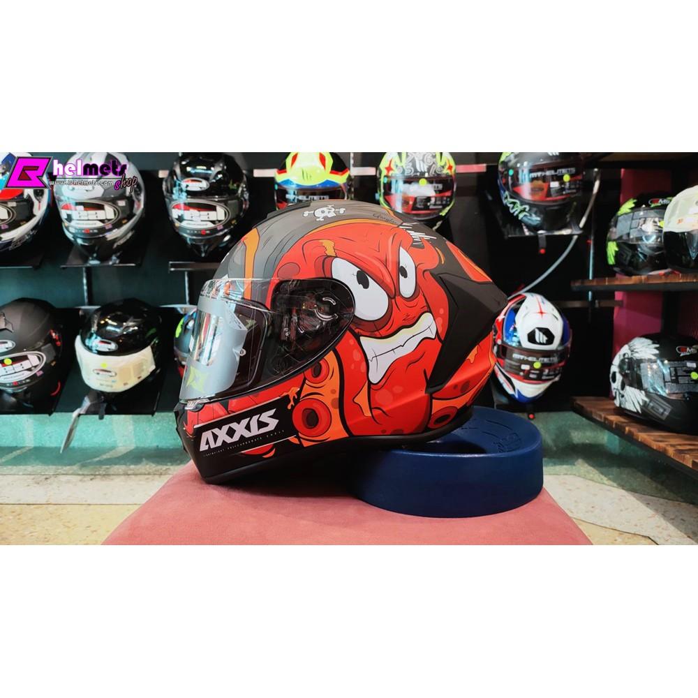 25.หมวกกันน็อค เต็มใบ Axxis รุ่นDraken Garglen D5 Matt Red มีสินค้าพร้อมจัดส่ง