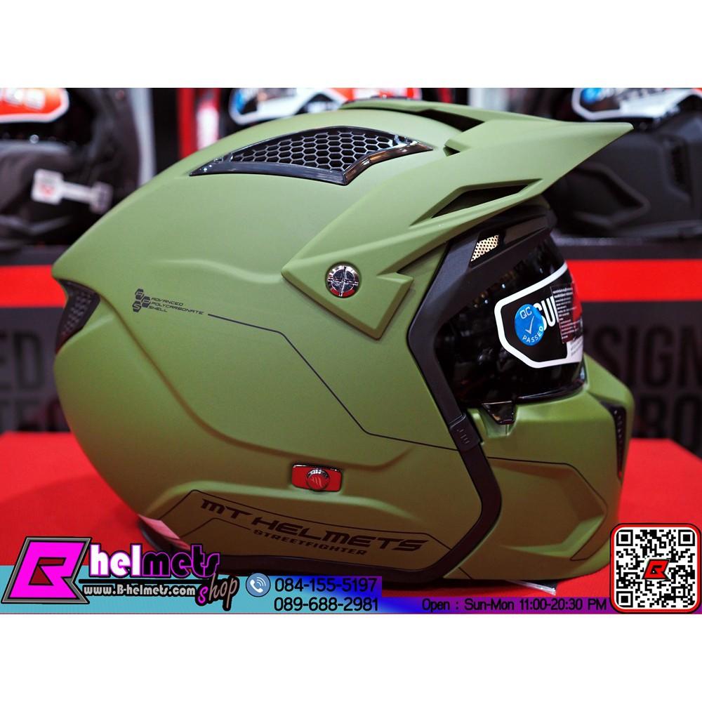 #หมวกกันน็อค MT Streetfighter Sv Solid Matt Green (สอบถามก่อนสั่งซื้อ)