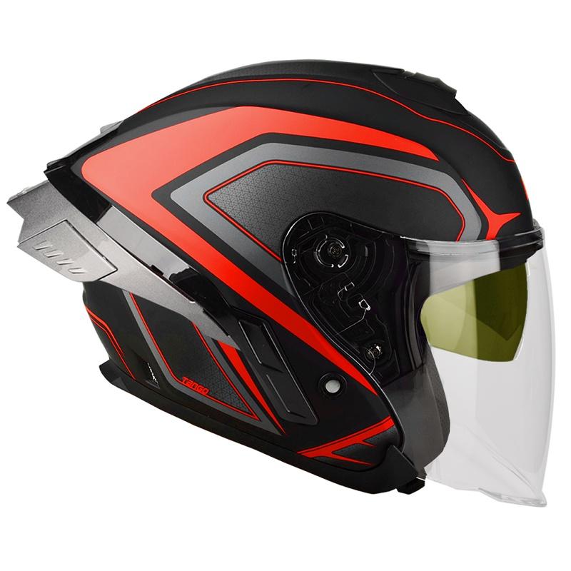 ##หมวกกันน็อค Tango-SR - HEXA Black-Red-Grey-Matt (Spoiler *แถม ) สอบถามก่อนสั่งซื้อ