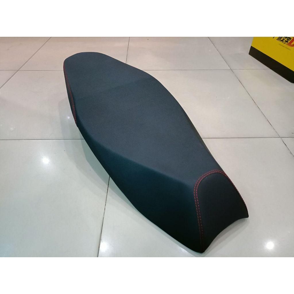 เบาะปาด PCX160  เบาะปาดทรงซิ่ง 2ตอน / 1ตอน โครงเทียม  ผ้าเรดเดอร์ ด้ายแดง