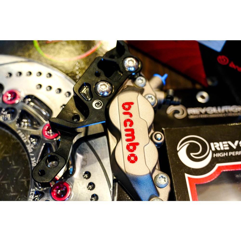 ชุด จานดิสเบรค หน้า ขนาด 300mm ปั้มBrembo 4POT หูชิต พร้อมขาจับปั้ม evolution ชุด sever speed for FORZA300-350