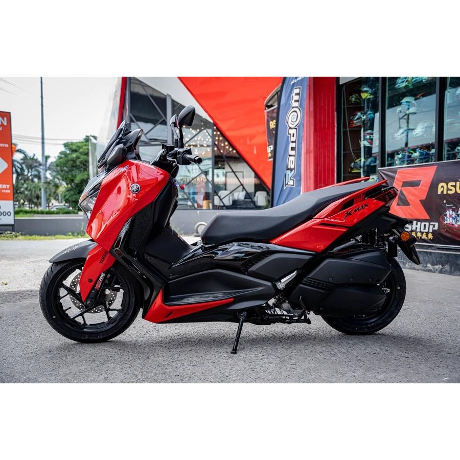 เบาะปาด X-MAX 2023 / Forza350 เบาะปาดทรงซิ่ง2ตอน โครงเทียม 2ตอน ผ้าเรดเดอร์ ด้ายแดง