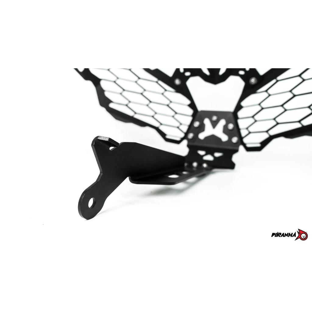 การ์ดตะแกรงไฟหน้าเหล็ก + อลูมิเนียม CNC ตรงรุ่น ADV-350 แบรนด์ PIRANHA การ์ดไฟหน้า ตะแกรงไฟหน้า