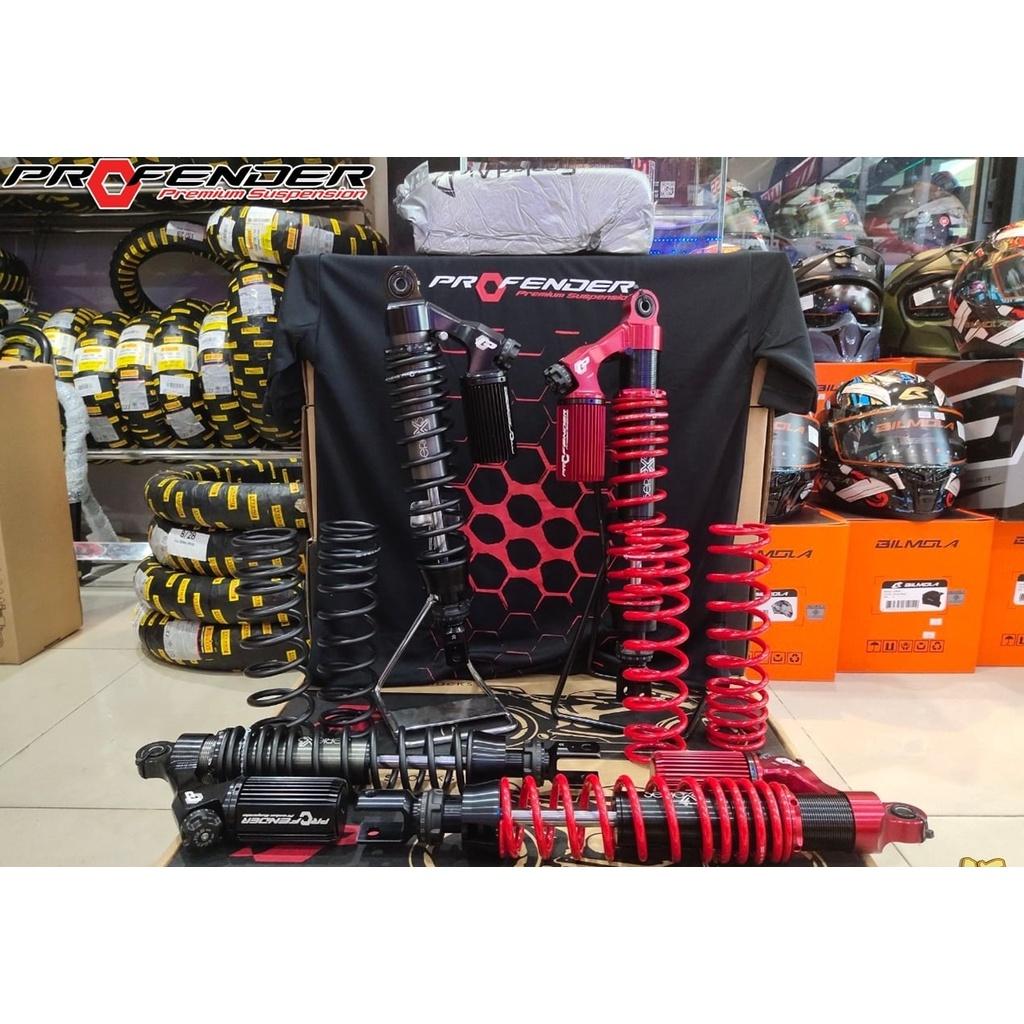 NEW!2022 โช๊คหลัง PROFENDER FORZA300 FORZA350 ความสูง 400MM ตัวโหลด สปริงแดง+กระปุกแดง สปริงดำ+กระปุกดำ งานแท้100%
