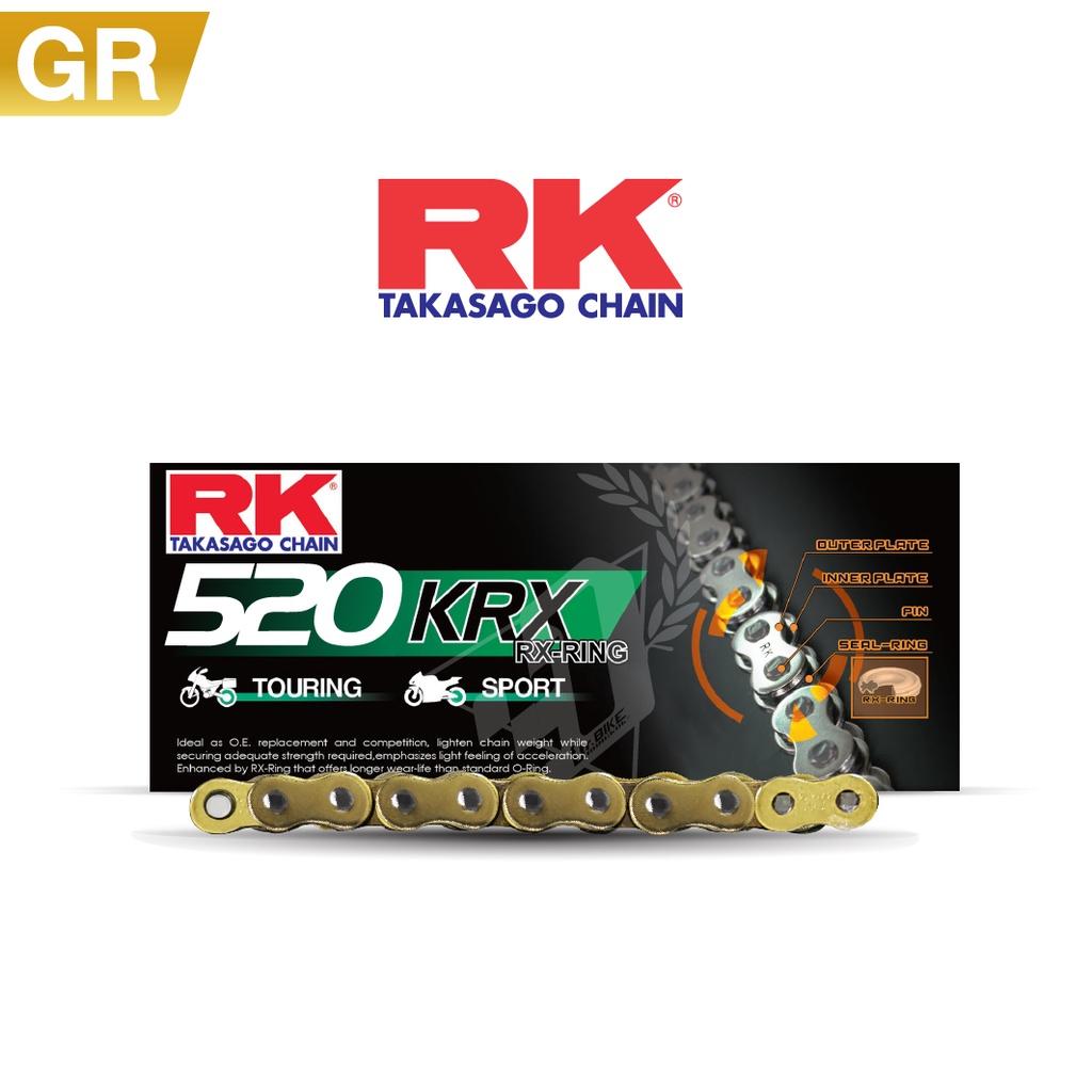 โซ่520KRX X-Ring120L / 520KRO2 O-Ring120L สีเหล็ก  สีทองล้วน  สีดำหมุดทอง โซ่เอ็กริง/โซ่โอริง สำหรับ250-650cc