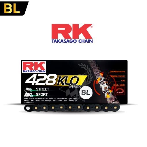 โซ่428KLO O-Ring 132L สีเหล็ก สีทองล้วน สีเขียว สีแดง  สีน้ำเงิน  สีดำหมุดทอง 132ข้อ โซ่โอริงRK สำหรับ100-200cc