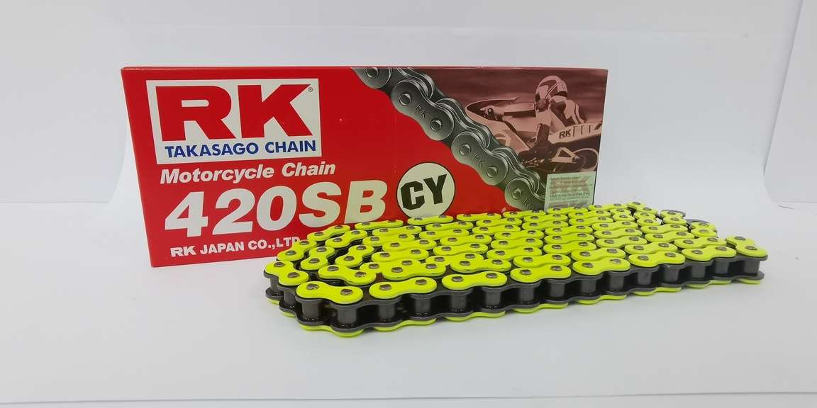โซ่ RK ของแท้ 420SB-120L สียอดฮิต ราคาย่อมเยาว์ มีให้เลือกเยอะ โซ่420 สำหรับรถ100-125cc