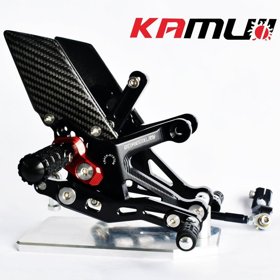 ชุดเกียร์โยง KAMUI คาร์บอนแท้ ตรงรุ่น MT-15 / R15NEW / XSR155ปรับระดับพักเท้า หัวเกียร์พับได้ พักเท้าพับได้เกียร์โยง