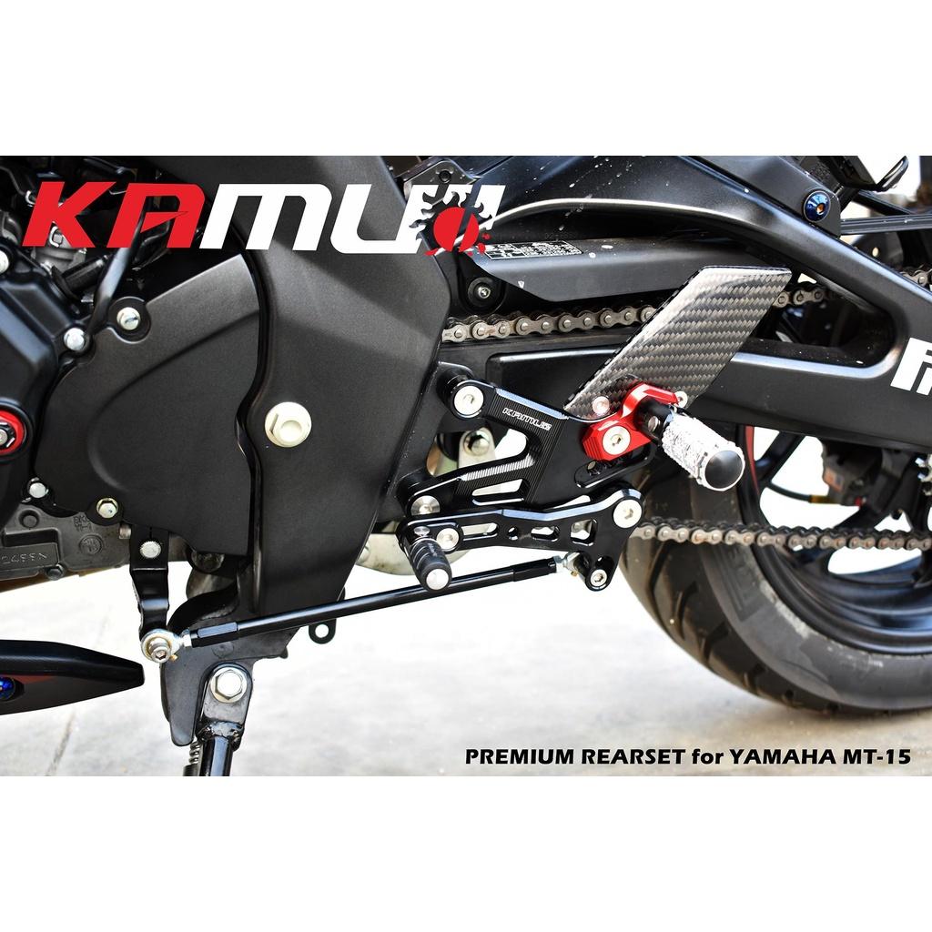 ชุดเกียร์โยง KAMUI คาร์บอนแท้ ตรงรุ่น MT-15 / R15NEW / XSR155ปรับระดับพักเท้า หัวเกียร์พับได้ พักเท้าพับได้เกียร์โยง