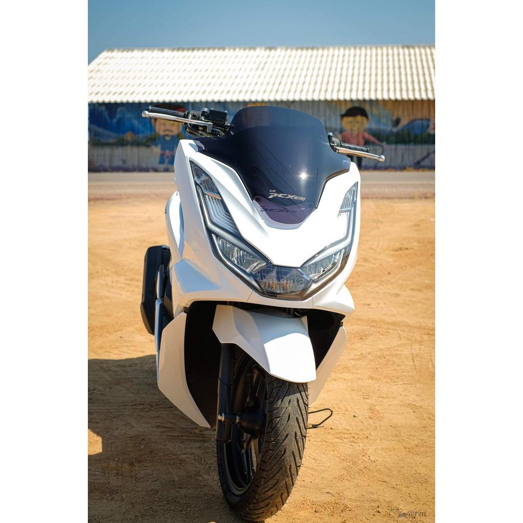 NEW ชิวหน้า แต่ง PCX 160 HONDA ทรงแต่ง อคิลิค สีดำ ใส ชมพู ฟ้าเข้ม ฟ้าอ่อน แข็งแรง หนา ชิวหน้ารถมอเตอรไซค์ PCX160