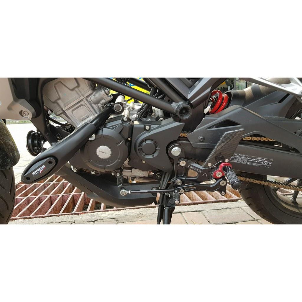 ชุดเกียร์โยง KAMUI คาร์บอนแท้ ตรงรุ่น CB150R ปรับระดับพักเท้า หัวเกียร์พับได้ พักเท้าพับได้ เกียร์โยง