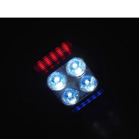 ไฟ Led 4 จุด+ไฟกระพริบฉุกเฉิน 8W / PIRANHA