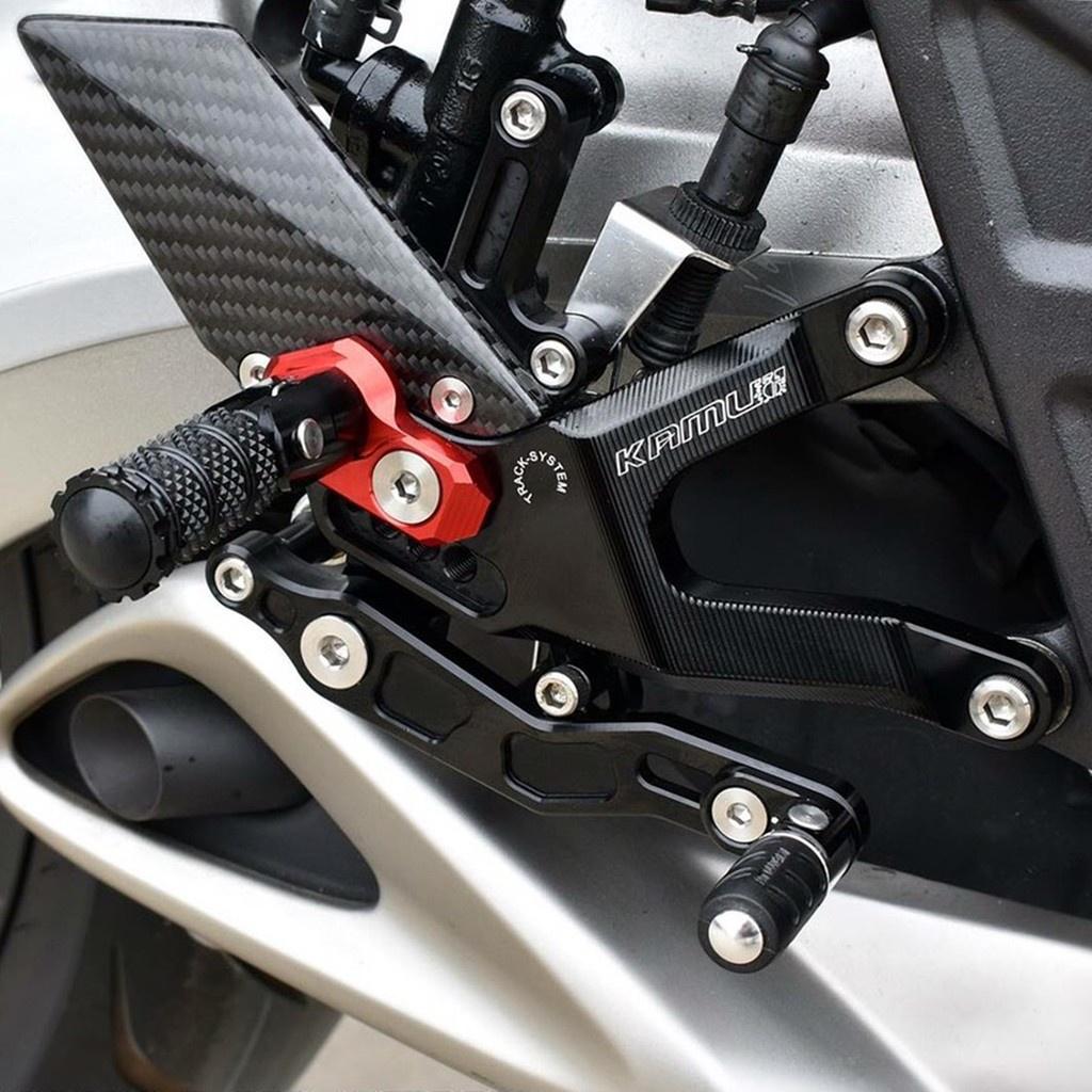 ชุดเกียร์โยง KAMUI คาร์บอนแท้ ตรงรุ่น CBR650 ปรับระดับพักเท้า หัวเกียร์พับได้ พักเท้าพับได้ เกียร์โยง