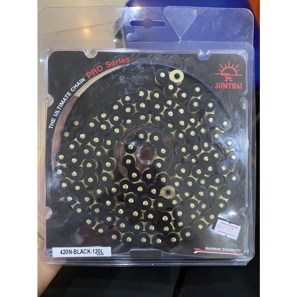 รวมโซ่ 420 Jomthai  สีเหล็ก สีทองล้วน  สีCARBON BLACK 108L 110L 120L 126L Jomthai แบรนด์แท้***