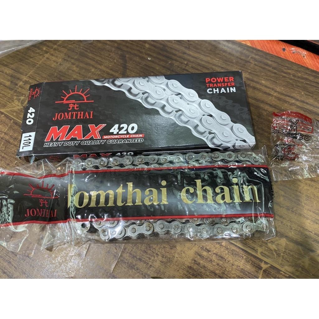 รวมโซ่ 420 Jomthai  สีเหล็ก สีทองล้วน  สีCARBON BLACK 108L 110L 120L 126L Jomthai แบรนด์แท้***