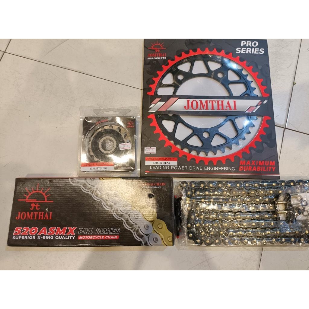 ชุดSetโซ่ สเตอร์หน้า-หลัง 520 CBR500R / CB500X ปี13-18 / X-ADV750 งานJomthai